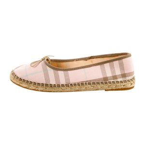 BURBERRY Canvas Printed Espadrilles- Size 9